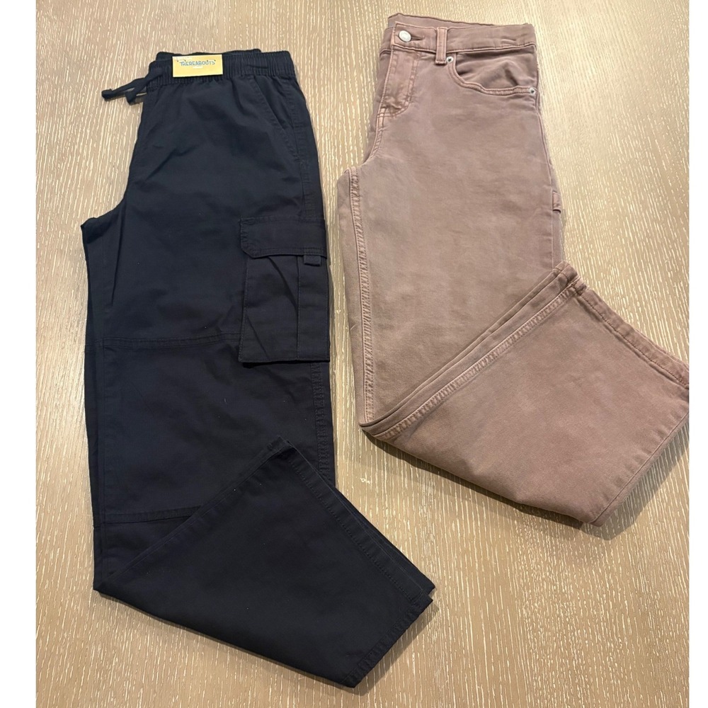 Thereabouts Boys Pants Lot Husky 10/12 Cargo Carpenter Jeans Relaxed Fit NEW